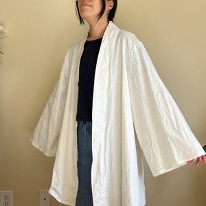 Vintage linen kimono jacket